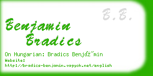 benjamin bradics business card